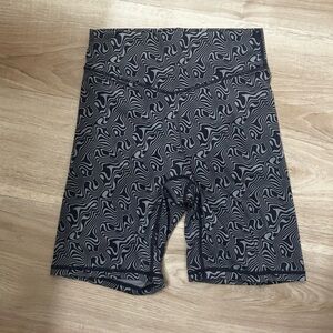 Balance Athletica Black and Gray Swirl Bike Shorts